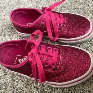 Glittery pink Vans kids size 11